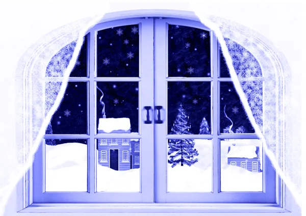 Vinter kväll — Stockfoto