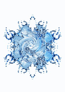 Blue water and water splash clipart