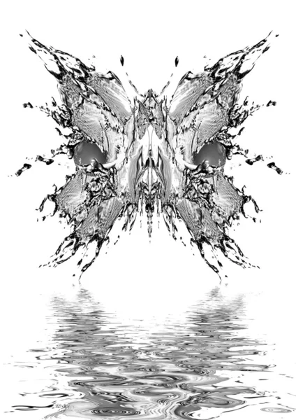 Wody czarny motyl — Zdjęcie stockowe