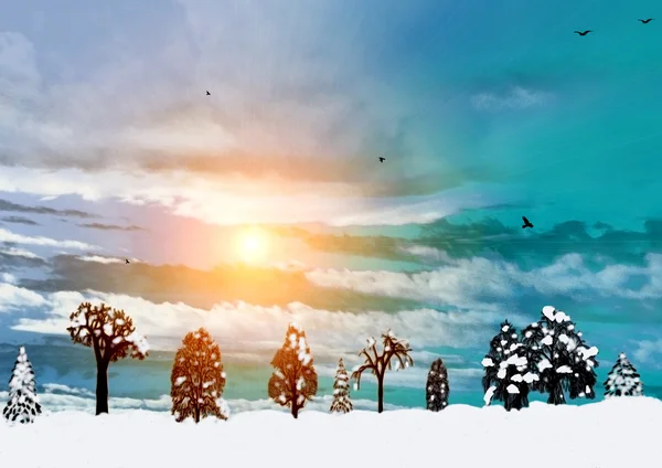 Peisaj de iarnă — Fotografie, imagine de stoc
