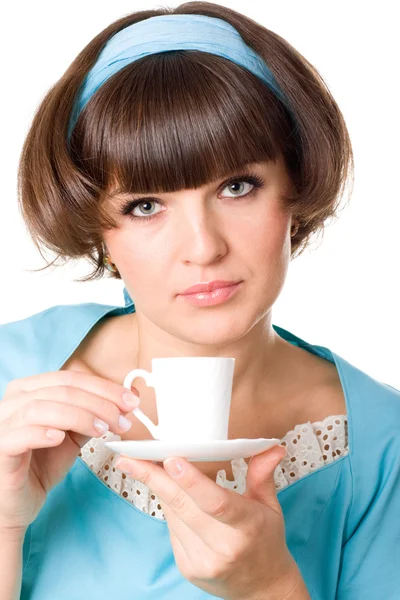 Mujer disfrutando de una taza de café —  Fotos de Stock