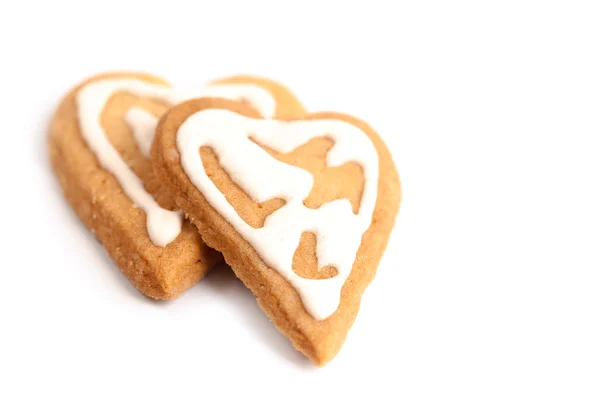 2 つのバレンタインのクッキー — ストック写真