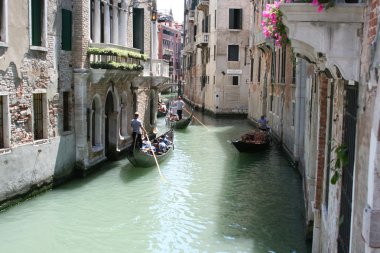 Venice, antique buildings along Canals