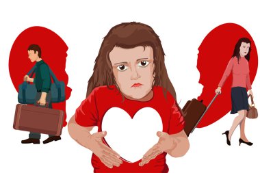 Divorce of parents clipart