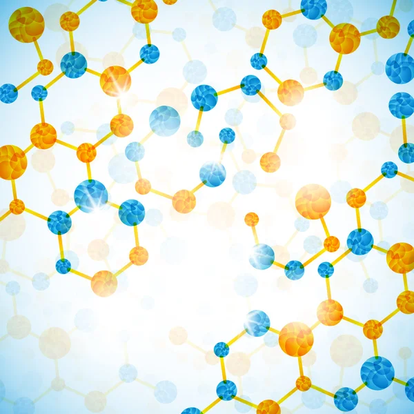 Molekulare Struktur, abstrakter Hintergrund — Stockvektor
