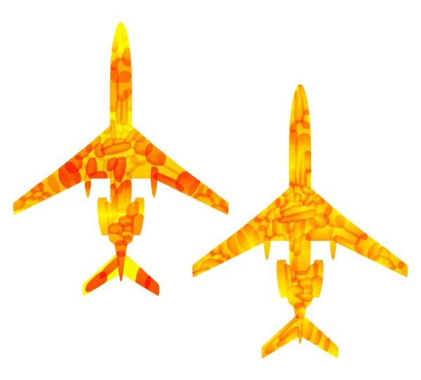 Vliegtuig, vector abstracte achtergrond — Stockvector