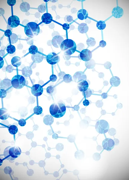 Molekulare Struktur, abstrakter Hintergrund Stockillustration