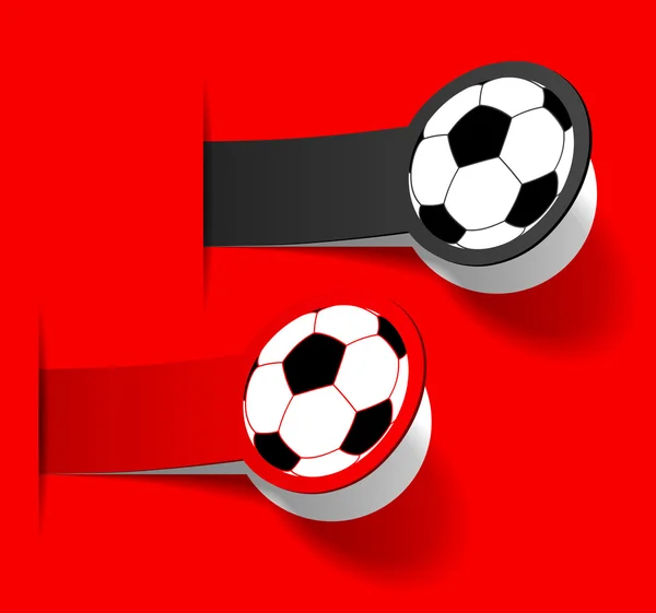 Samolepka s obrázkem fotbalového míče — Stockový vektor