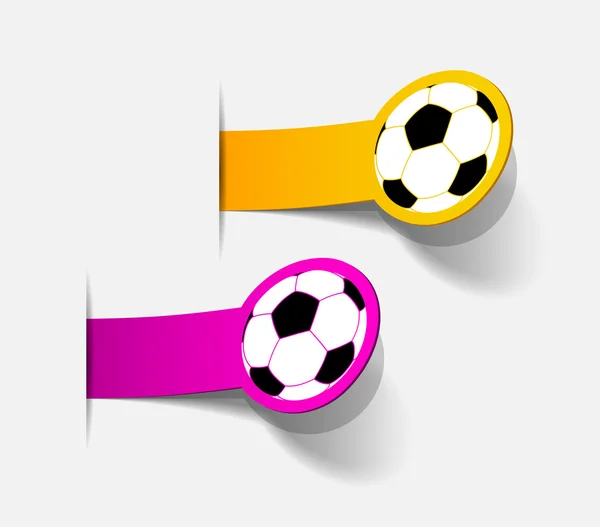 Sticker met een afbeelding van een voetbal — Stockvector