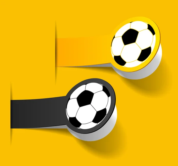 Sticker met een afbeelding van een voetbal — Stockvector