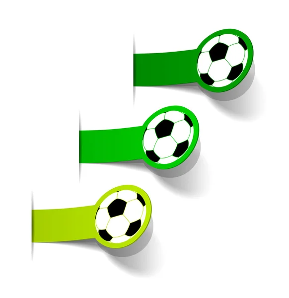 Наклейка с изображением футбольного мяча — стоковый вектор