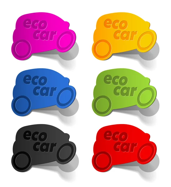 Eco coche, elementos de diseño realistas — Vector de stock