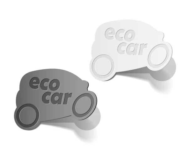 Eco car, realistic design elements — Stock Vector