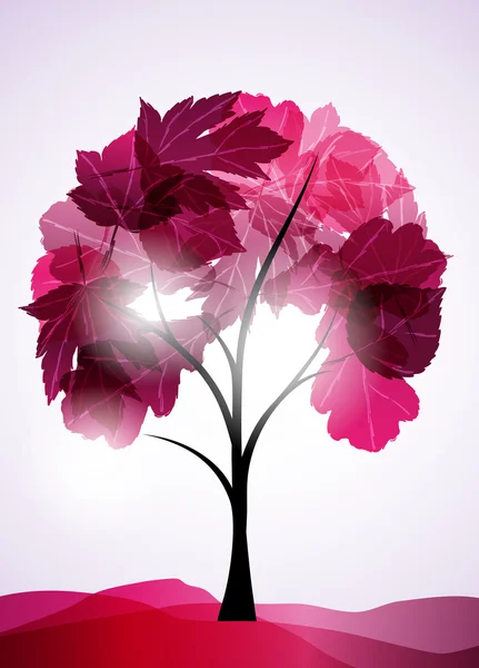 Valentijn boom, abstracte achtergrond — Stockvector