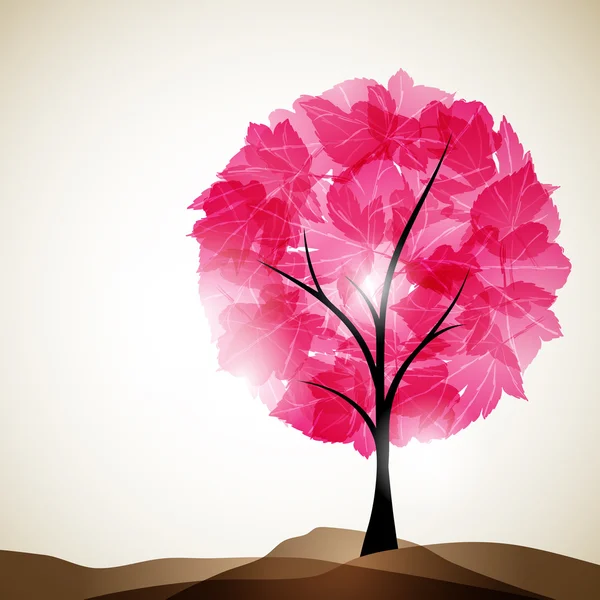 Valentine tree, abstrakter Hintergrund — Stockvektor