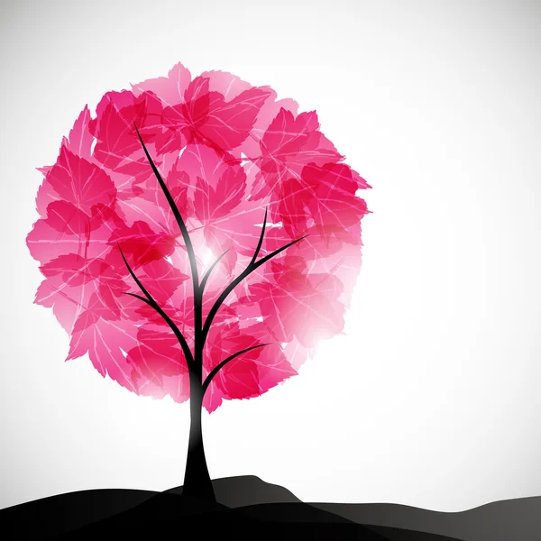 Valentine tree, abstrakter Hintergrund — Stockvektor