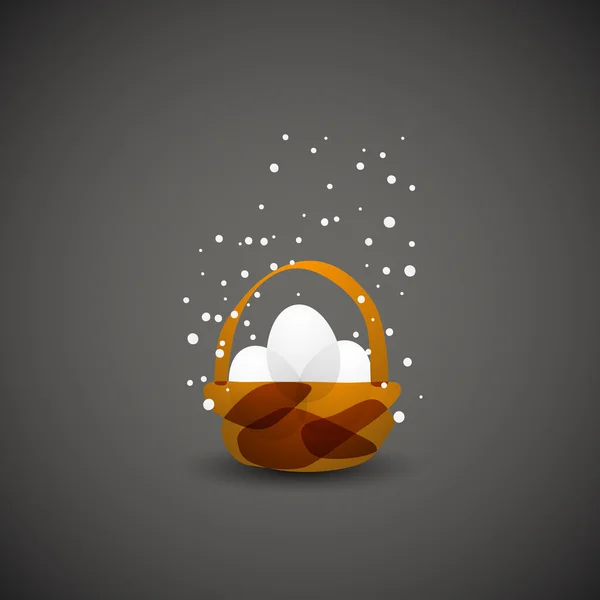 Yumurtalı Paskalya sepeti — Stok Vektör