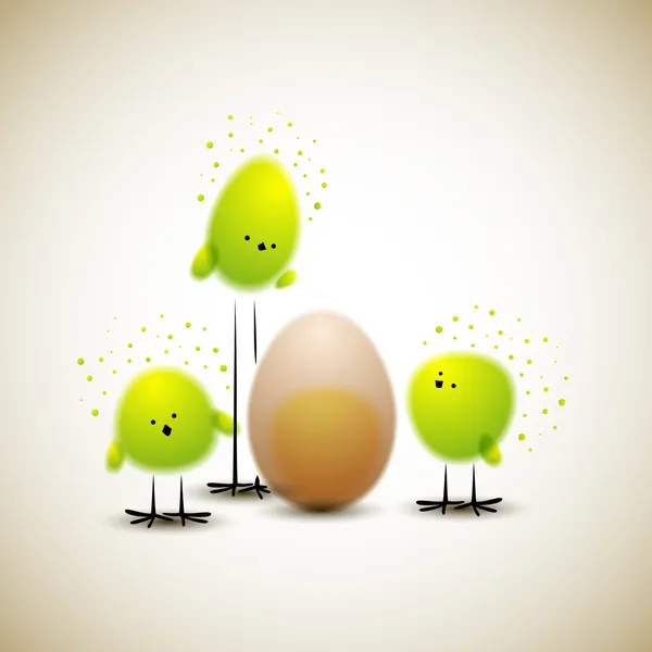 Pâques poussins — Image vectorielle