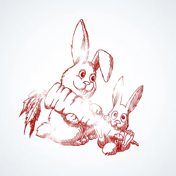 Coniglio di Pasqua — Vettoriale Stock