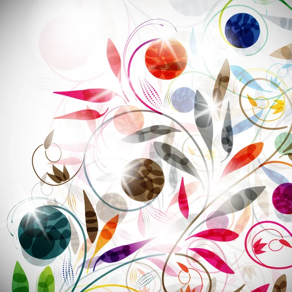 Fundo floral, fundo abstrato vetorial — Vetor de Stock