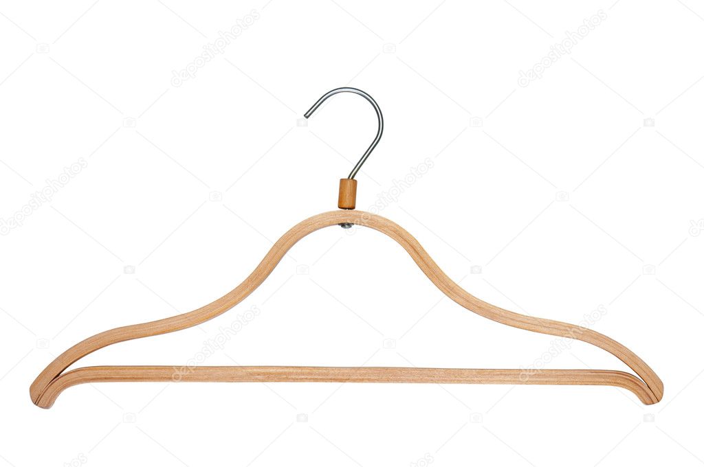 Wooden clothes hanger.