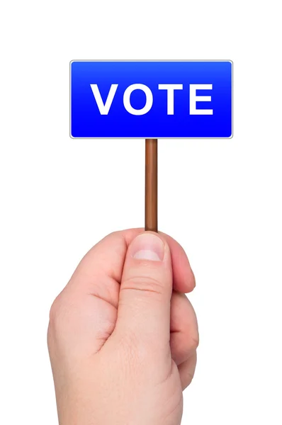 stock image Holding sign with word vote.