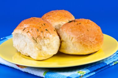 Buns with garlic. Ukrainian national cuisine. clipart