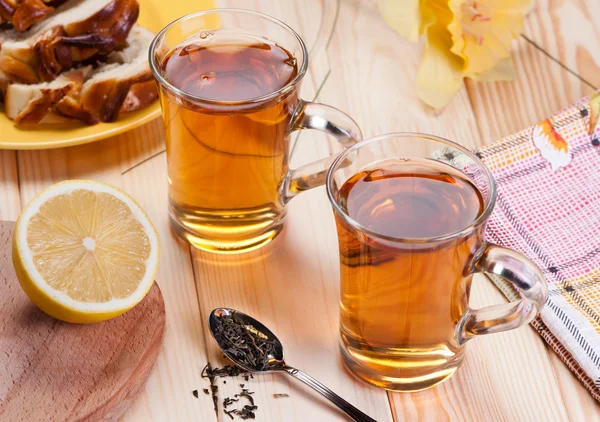 Tè con limone. — Foto Stock