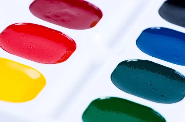 Childs színes festék készlet — Stock Fotó
