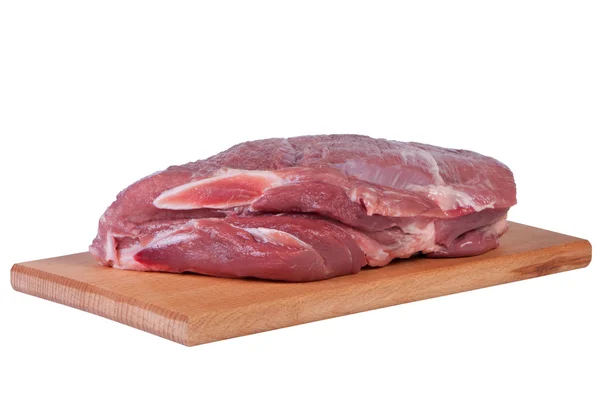 Bistecca di carne su un tagliere . — Foto Stock