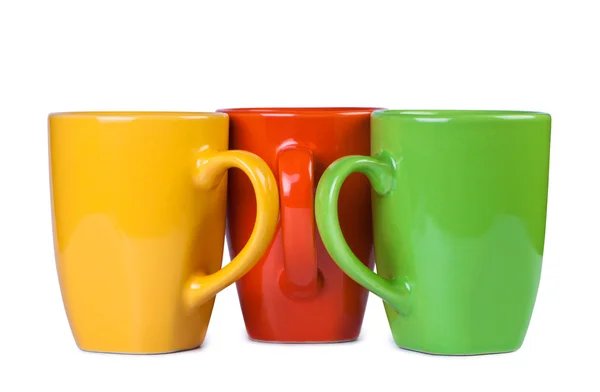 Três copos multi-coloridos . — Fotografia de Stock