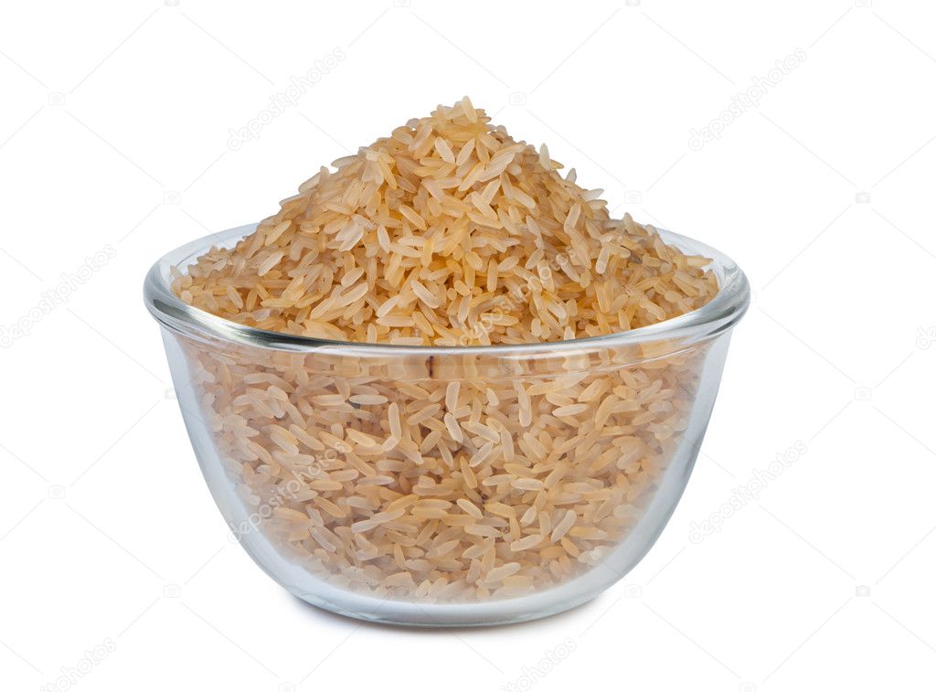Brown rice in a bowl.