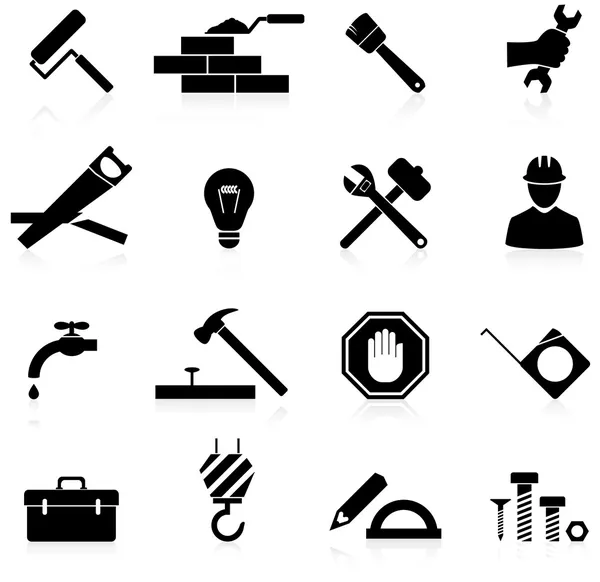Icons construction and repair — Stock Vector