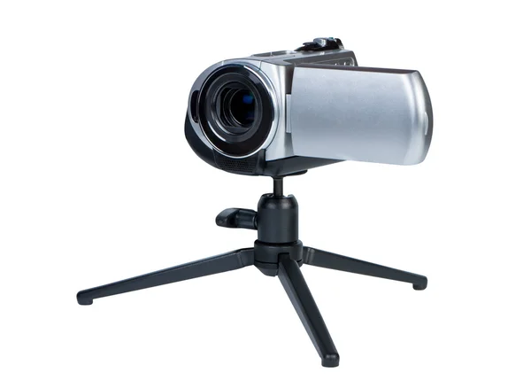 Camcorder on a small tripod — Stock Photo, Image