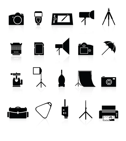 Photo collection of icons. — Stock Vector