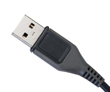 USB konektörü yakın çekim.