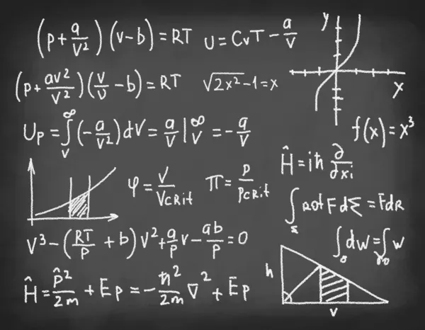 Equations on blackboard. — Stock Photo, Image