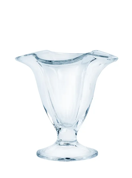 Vaso de vidro isolado sobre fundo branco. — Fotografia de Stock