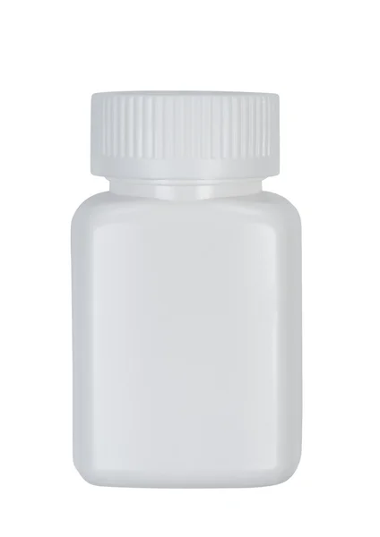 白い背景の上のプラスチック製の jar. — ストック写真