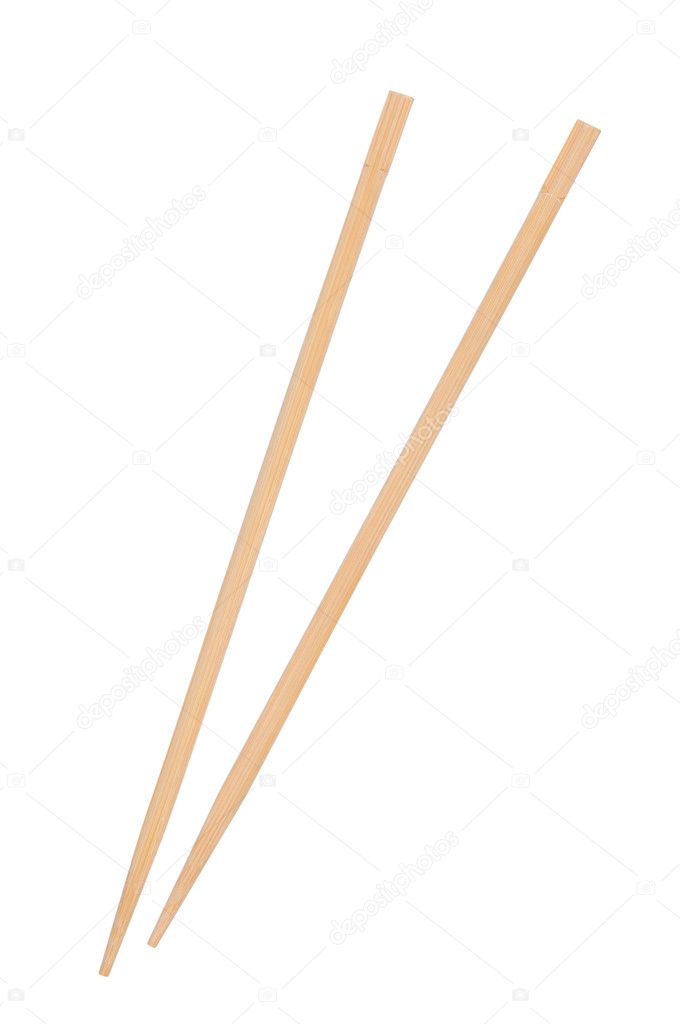 Chopsticks isolated on white background.