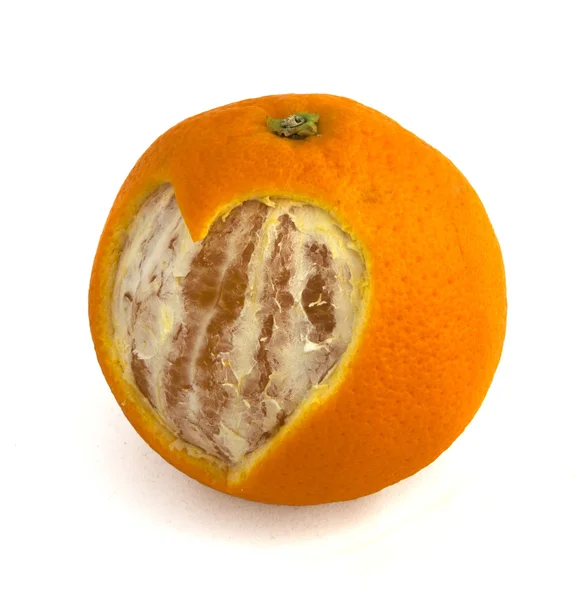 Vyříznout srdce v oranžové — Stock fotografie