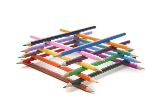 Pirámide de lápices de colores —  Fotos de Stock