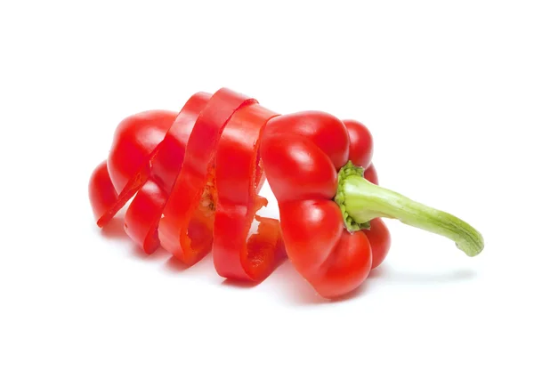 Red pepper cut by rings — Stock Photo, Image