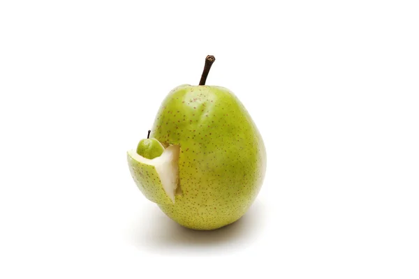 Composición de la pera. La pera en forma de cajas que es una pera . — Foto de Stock