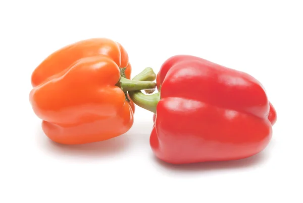 Rode en oranje paprika — Stockfoto
