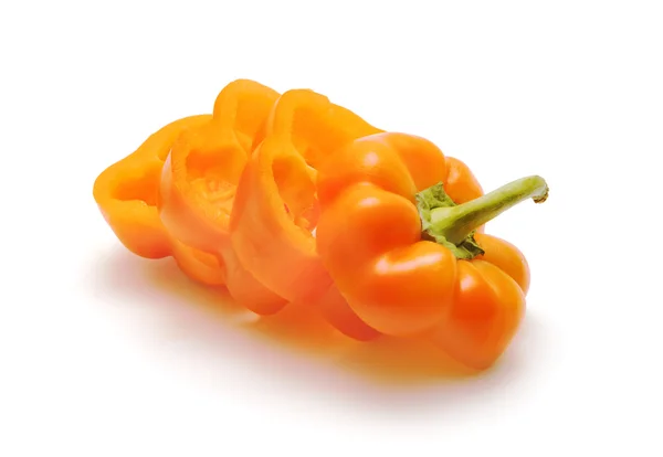 Narancssárga színű paprika, vágott gyűrűk — Stock Fotó