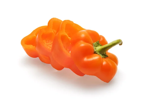 Oranje peper, gesneden door ringen — Stockfoto