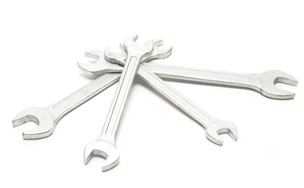 Four silver keys — Stock Photo, Image