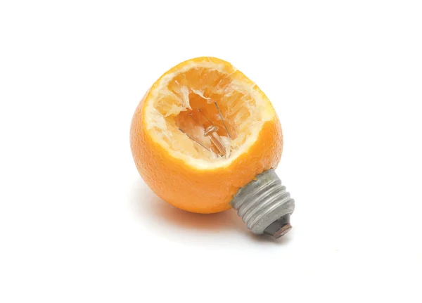 Oranžová v podobě žárovky — Stock fotografie
