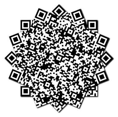 QR code soyut desen